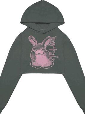 NWOT Melanie Martinez Women's Melanie Martinez Evil Bunny Crop Hoodie Large
